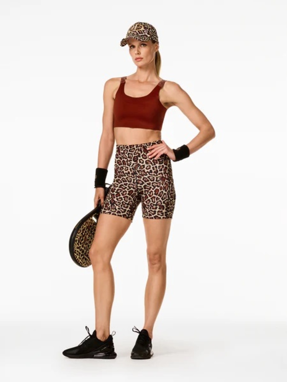 Goldbergh Bastet Leopard Print Athletic shorts quick dry tennis yoga sport M